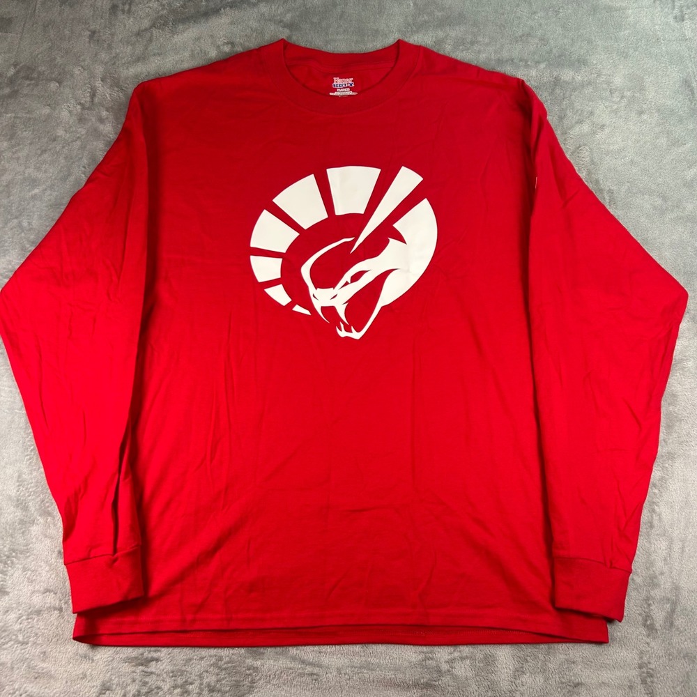 Hanes Beefy-T Dodge Viper Owners Association Red Long Sleeve Shirt XL